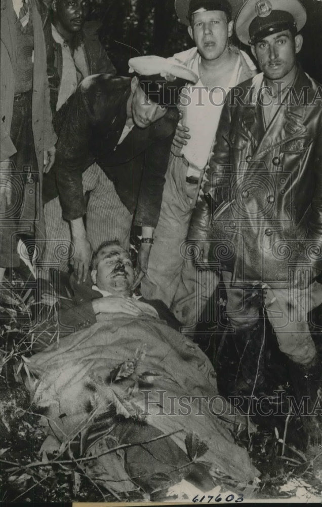 1941 Bloody Injured Brazil Plane Crash Victim Bundled Up By Rescuers - Historic Images