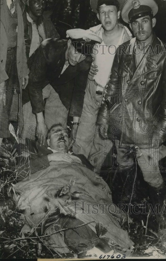 1941 Bloody Injured Brazil Plane Crash Victim Bundled Up By Rescuers - Historic Images