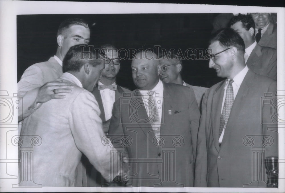 1955 Press Photo Ezra Benson Walter Spoessell Edmund Pendleton John Strohm - Historic Images