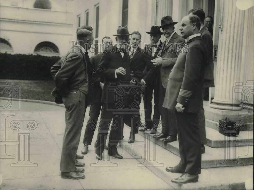 1922 Press Photo Speaker Gillette & Senator Lodge at White House - Historic Images