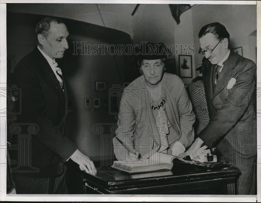 1937 Press Photo Miss Ann Washington,Richard DuPage & Marquis De Valous - Historic Images
