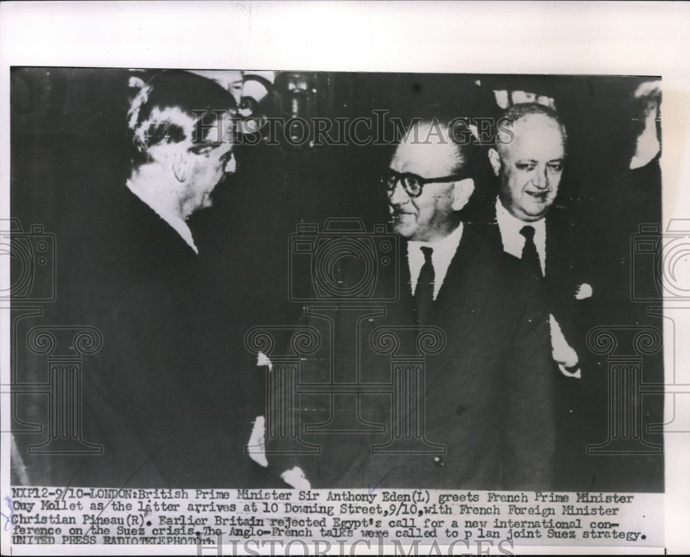 1956 Press Photo British Prime Minister Anthony Eden - Historic Images