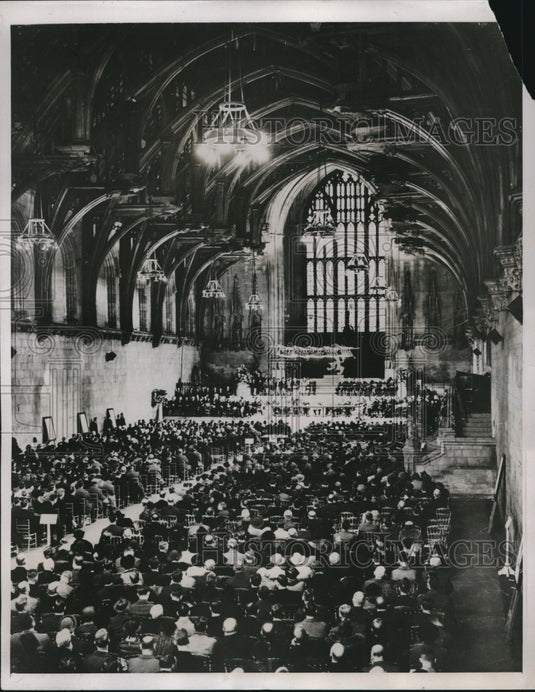 1938 Press Photo Inside the Westminster Hall, London, England - Historic Images