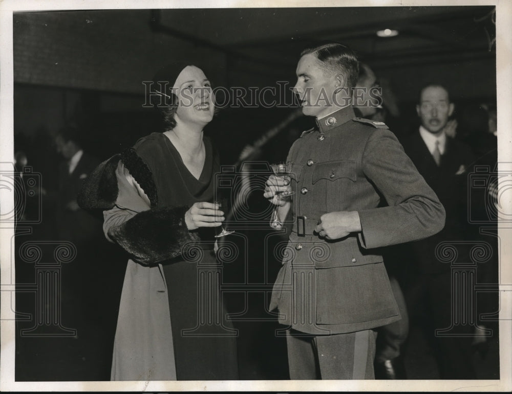 1932 Flora Powell &amp; Lt JF Neylan Attend Reception Of - Historic Images