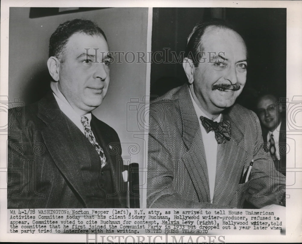 1957 Press Photo Norton Pepper Testifies Before House Unamerican Activities - Historic Images