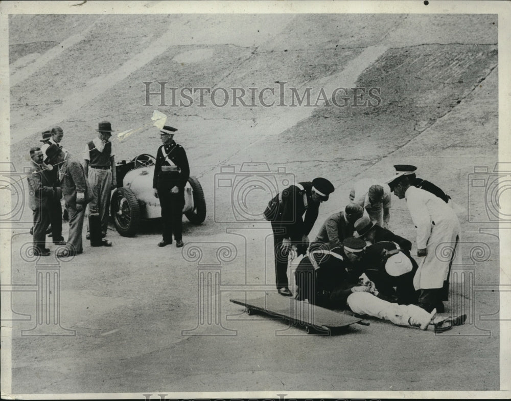 1934 British Race Car Driver John Holdsworth Injured In Crash - Historic Images