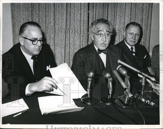 1963 Press Photo Justice Joseph O'Grady, Judge Harold Medina & Judge David Peck - Historic Images