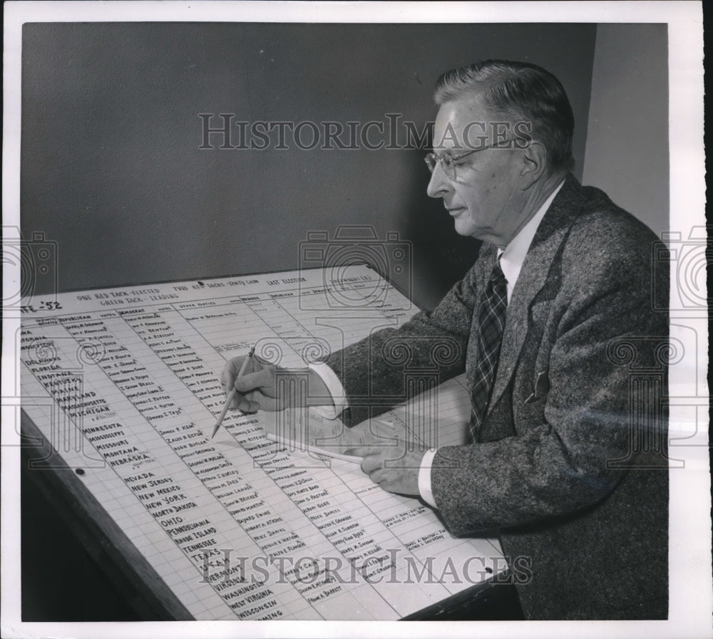 1952 Press Photo 75 newsmen will be busy on election night - Historic Images