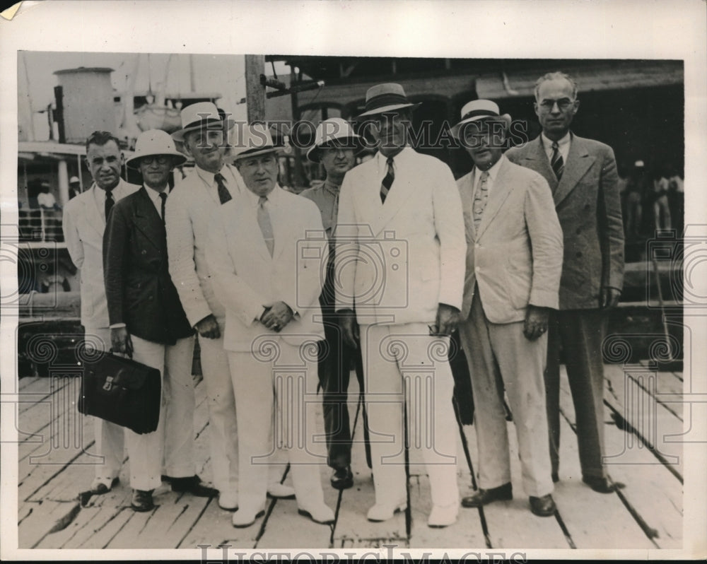 1940 Members of the American Commission to inspect naval and air bas - Historic Images