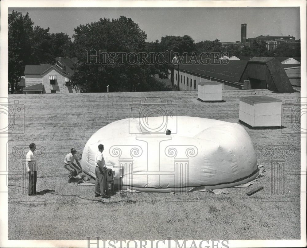 1958 Air House Being Inflated - Historic Images