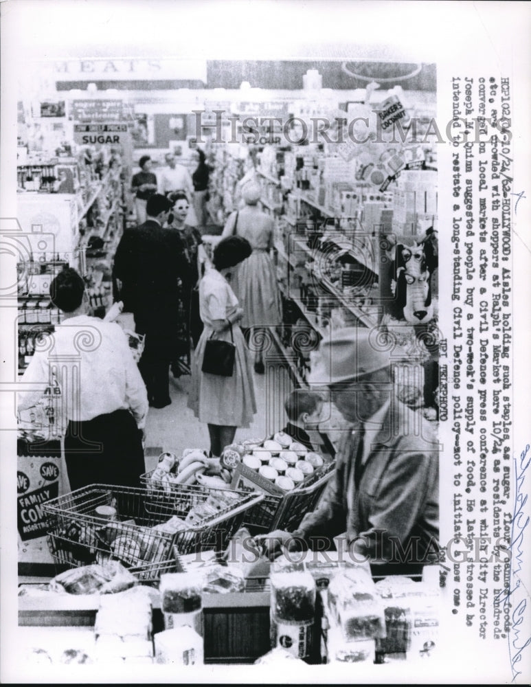 1962 Press Photo Ralph&#39;s Market in Hollywood - Historic Images