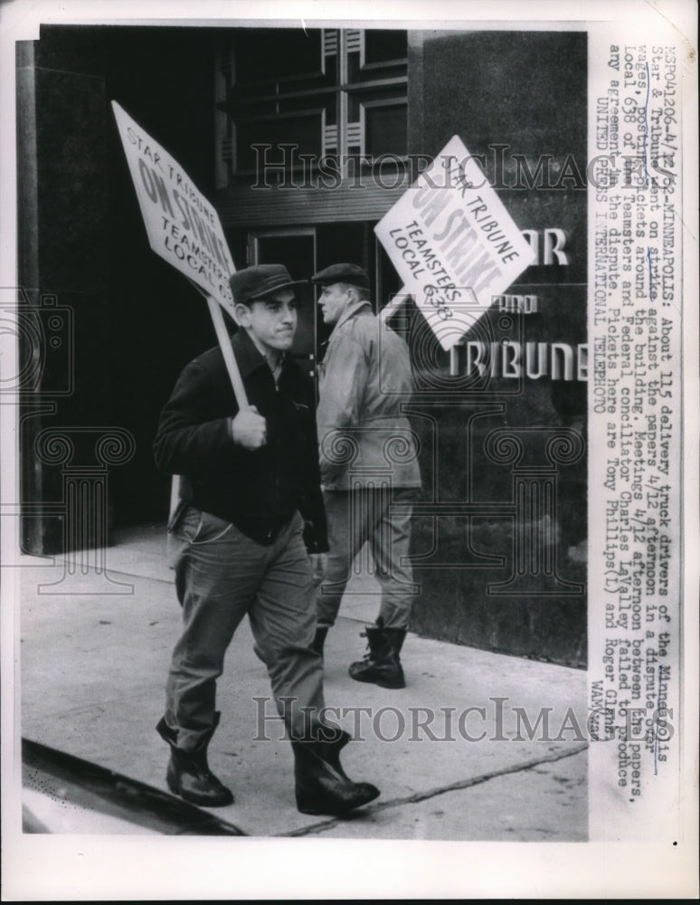 1962 Press Photo Minneapolis Star &amp; Tribute Strike - Historic Images