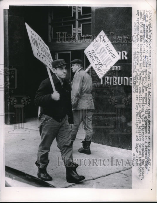 1962 Press Photo Minneapolis Star & Tribute Strike - Historic Images