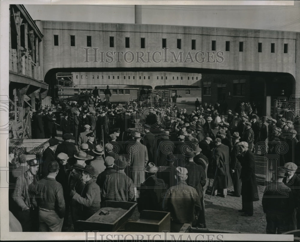 1938 CIO led strike in Chicago Stockyard, halting work progress - Historic Images