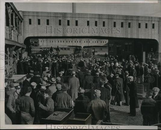 1938 CIO led strike in Chicago Stockyard, halting work progress - Historic Images