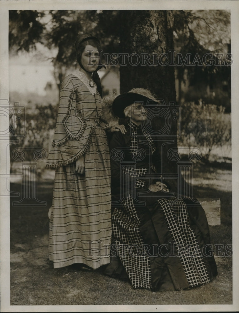 1933 Grace Slumaker and Mary Brewster Wear Dresses Of Ancestors - Historic Images