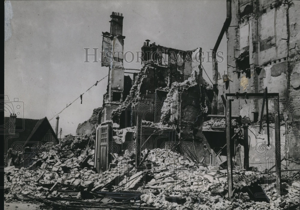 1940 French House After German Bombing - Historic Images