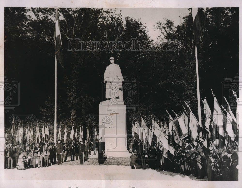 1937 Statue of Marshal Foch in Forest of Compeigne - Historic Images