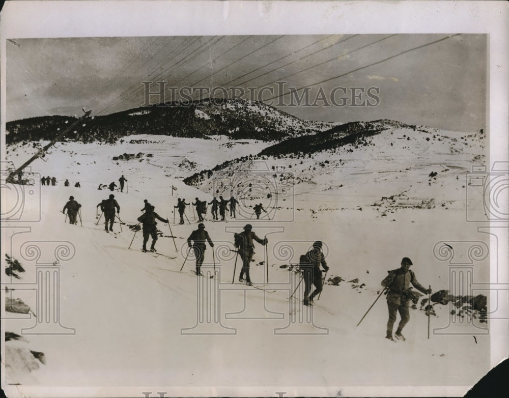 1931 Press Photo WInter Maneuvers of the Chausseur D&#39;Alpine - Historic Images