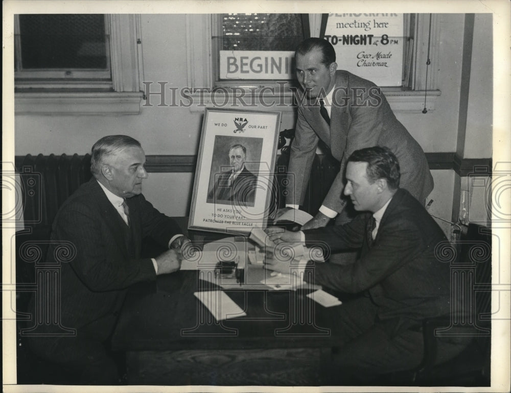 1934 Press Photo Pennsylvania Democratic Politicians Discuss Campaign Plans - Historic Images