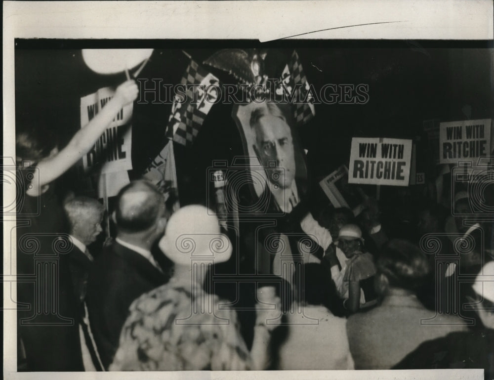 1932 Press Photo Ritchie Presented as Candidate at Convention - Historic Images