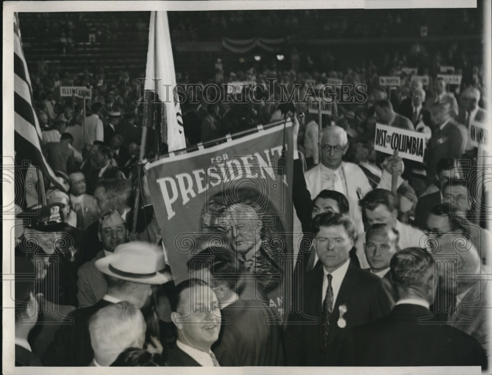 1932 Press Photo Jack Garner Delegates on the Convention Floor - Historic Images
