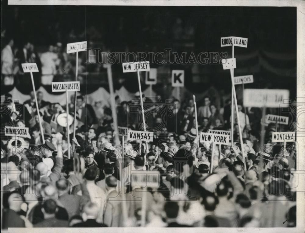 1932 Press Photo Scene at Democratic Convention of Senator Barkley Calls Repeal - Historic Images