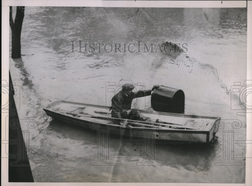 1937 Press Photo Wheeling West Virginia Flooded by Ohio River - Historic Images