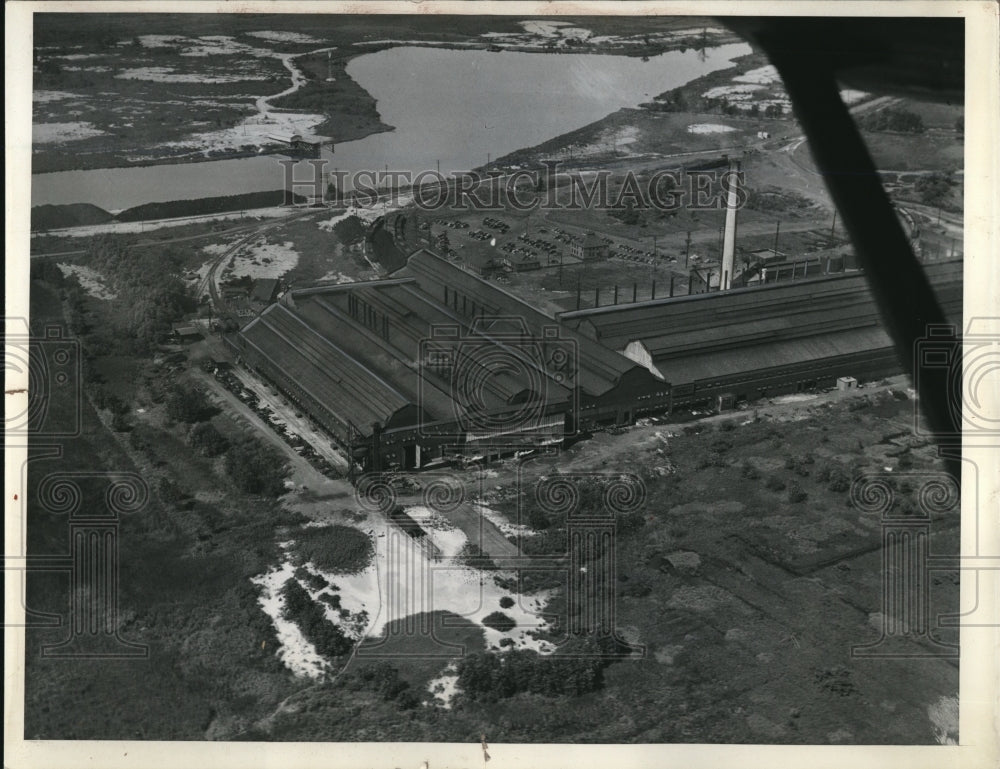 1937 Air view of Norton Steel co. - Historic Images