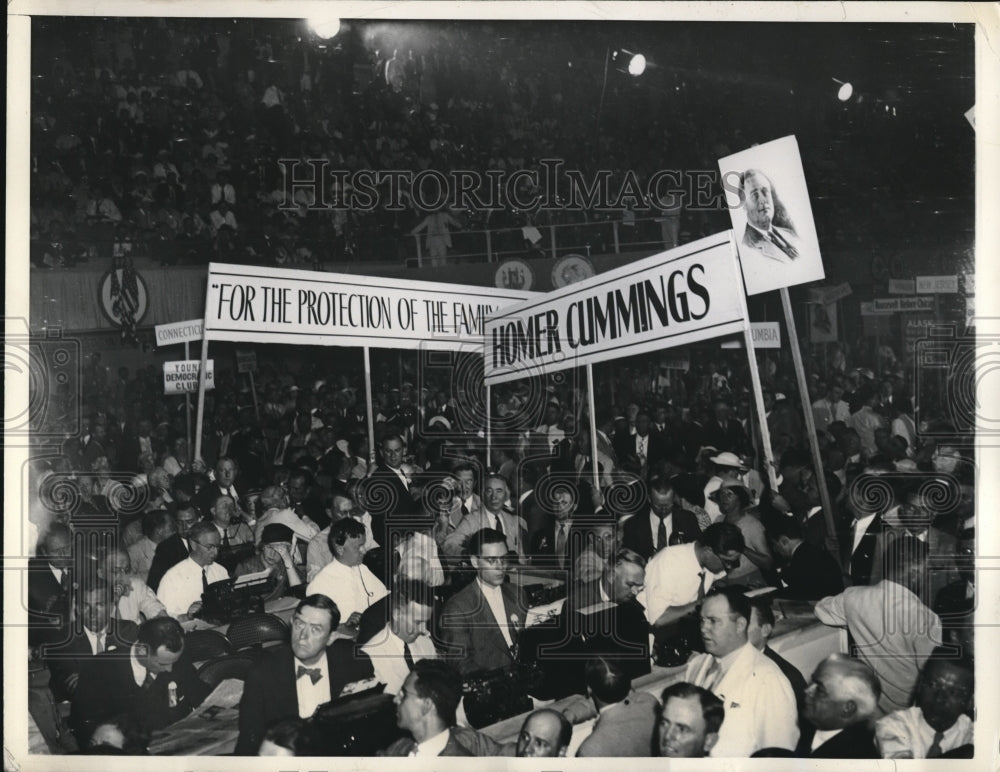 1936 Press Photo Attorney General Homer S. Cummings Cheered for President - Historic Images