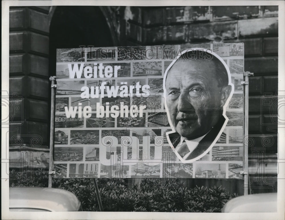 1957 Chancellor Konrad Adenauer - Historic Images