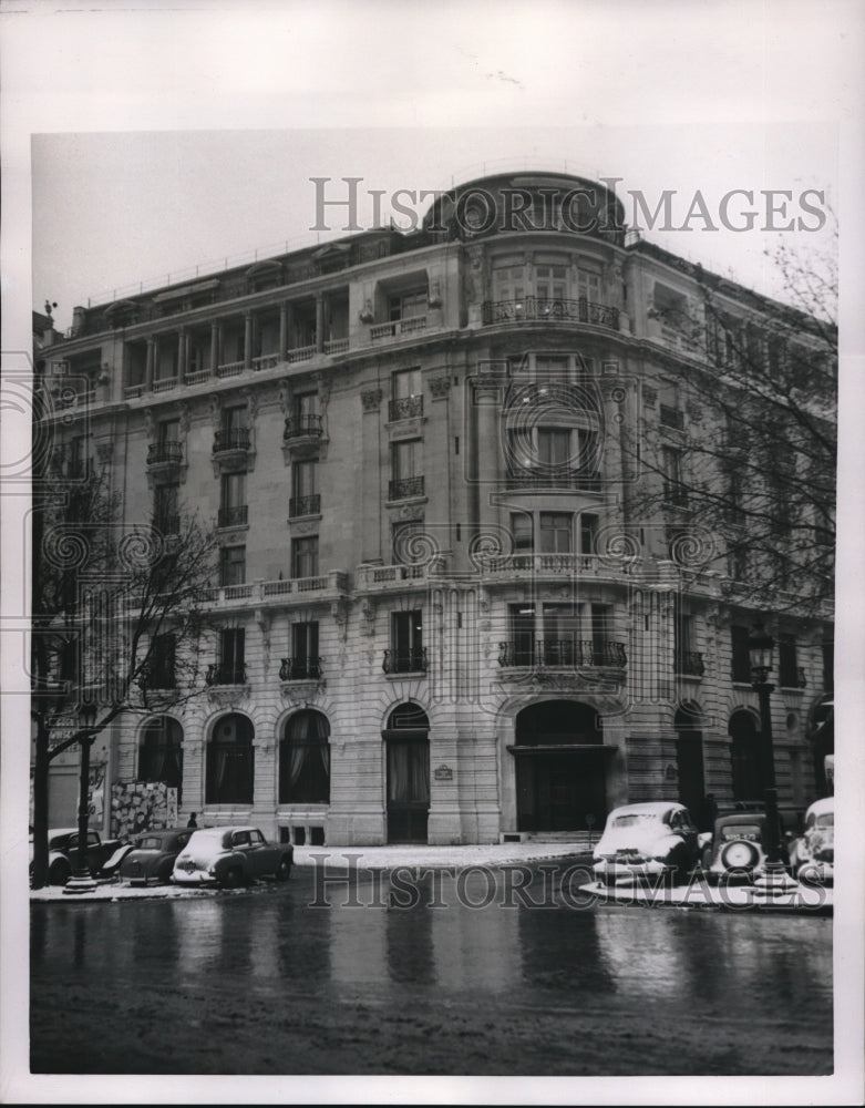 1951 Press Photo Hotel Astoria in Paris, France, Headquarters for SHAPE - Historic Images