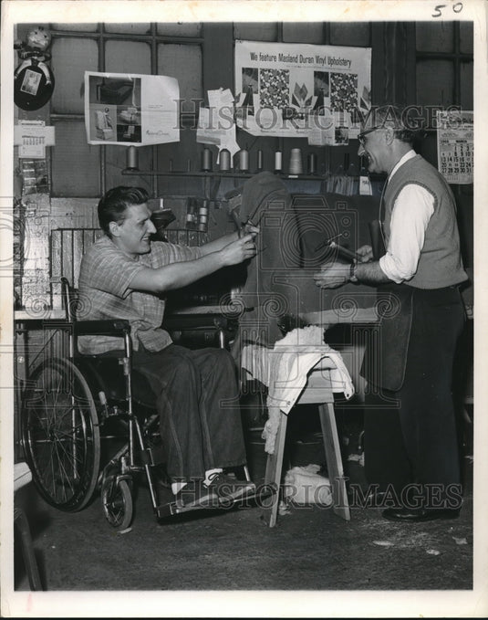 1968 Workers at the Upholstery Department of Goodwill Industries - Historic Images