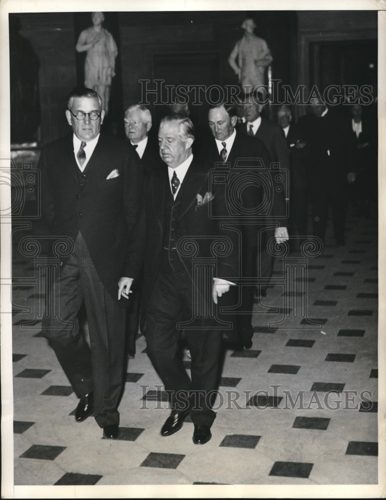1935 Press Photo Senate Members On Way to Hear President's Message - Historic Images