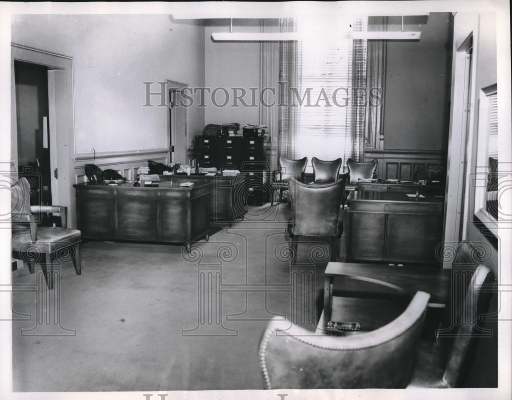 1959 Press Photo Luxurious Antique Interior Of Illinois State Budgetary Suite - Historic Images