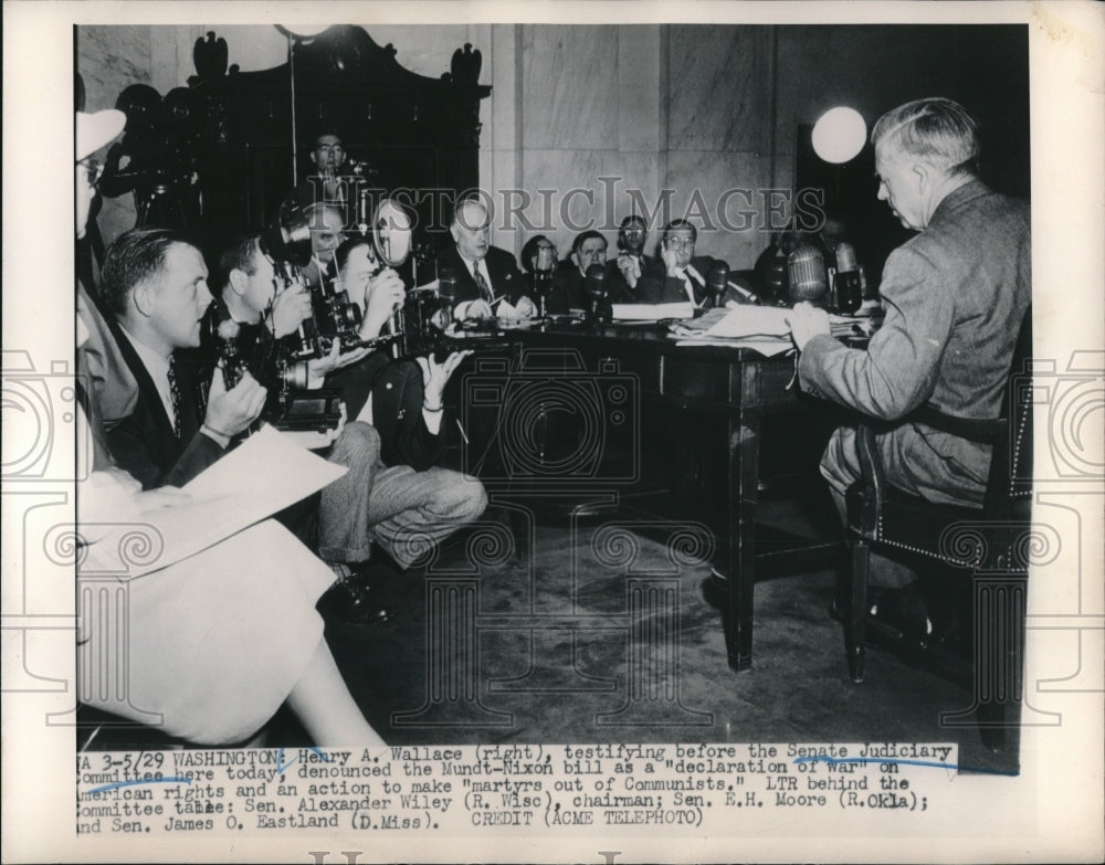 1929 Press Photo Henry Wallace Before Senate Judiciary Committee On Communism - Historic Images