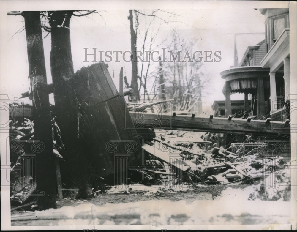 1936 Press Photo Flood Damage In Wheeling Island In Wheeling WV-Historic Images