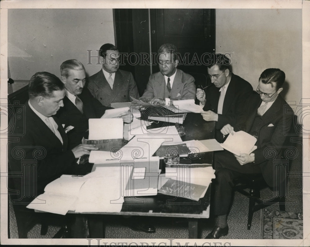 1933 Press Photo Ferdinand Pecora of Senate Banking &amp; Currency Committee - Historic Images