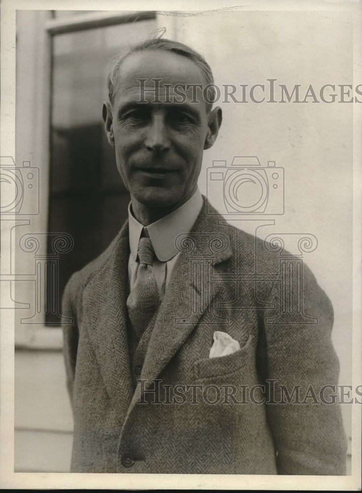 1930 Sir Warren Fisher British Diplomat Arrives On S.S. Berengaria - Historic Images