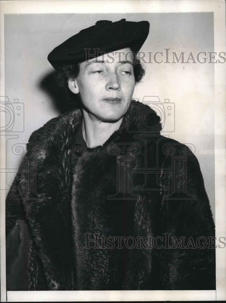 1944 Press Photo John Noxon Wife At Opening Session Of Killer Husband&#39;s Trial - Historic Images