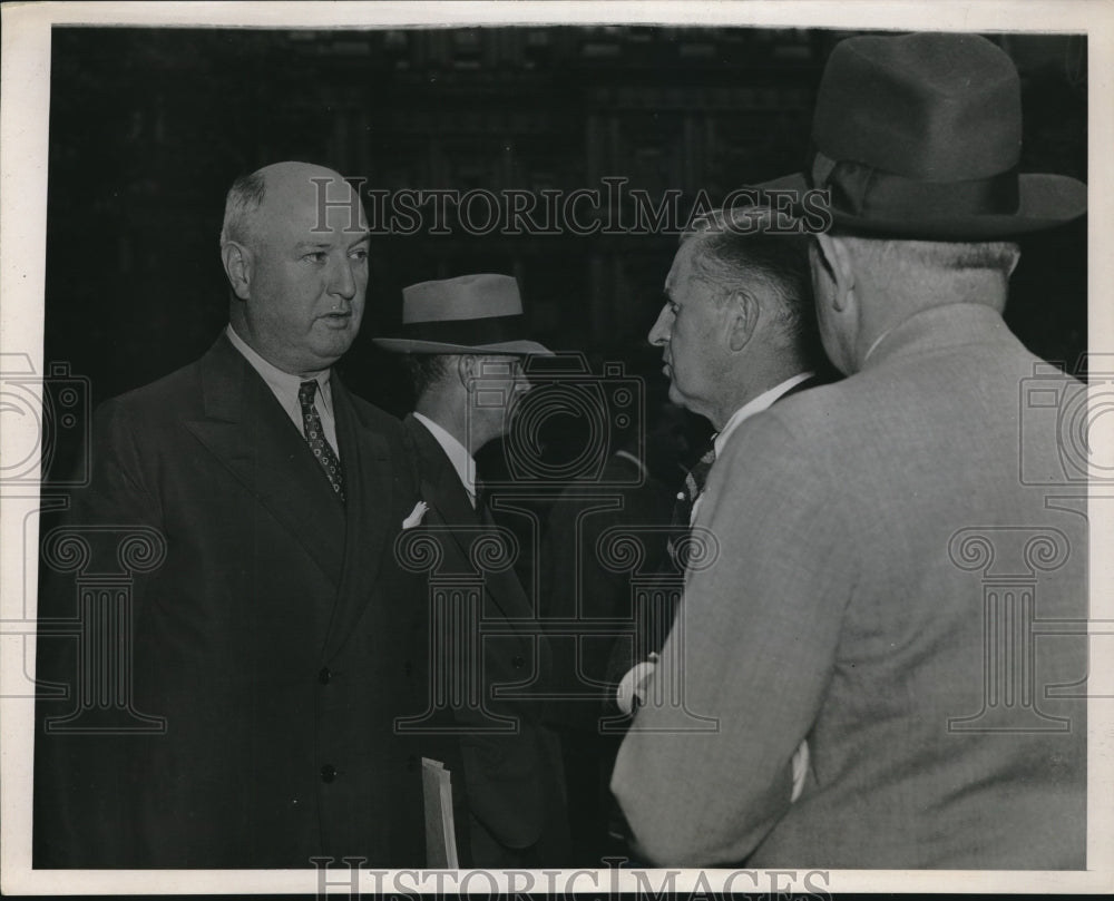 1938 Press Photo Postmaster General James A. Farley Chats with Reporters - Historic Images