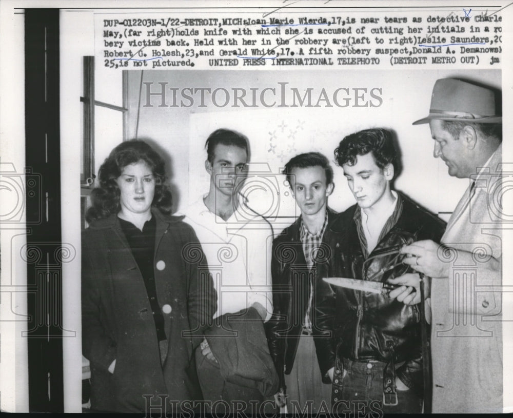 1960 Press Photo Joan Marie Wierda, Leslie,Robert G Holesh, Geral White - Historic Images