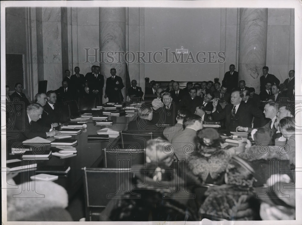 1937 Senate Judiciary Hearing as Sen. Burton Wheeler Testifies - Historic Images