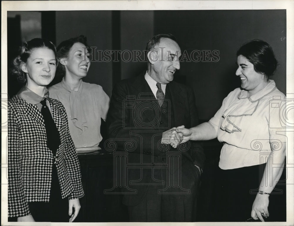 1937 Roderick (Bobby) Wallace, Charles Dressen, Marian Smith - Historic Images