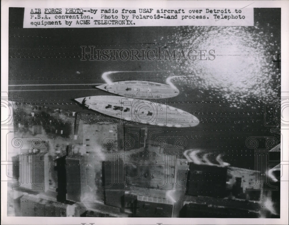 1951 USAF Aircraft over Detroit to PSA Convention - Historic Images