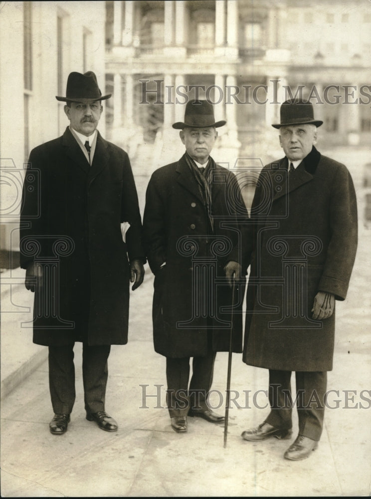 1922 Press Photo Senators Smith Simmons And Kellog In DC To Meet With President - Historic Images
