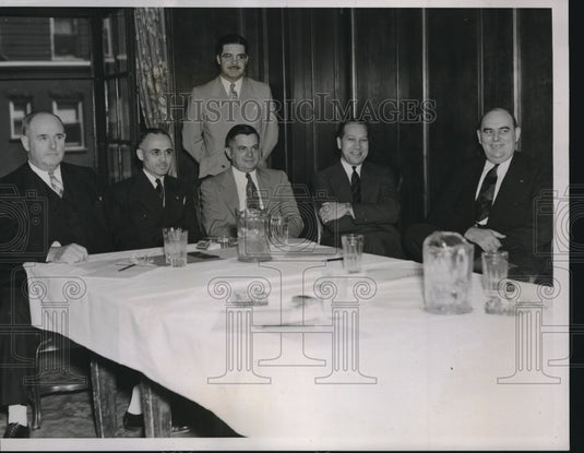 1937 Press Photo Walter Williams, Donald Stiver, Oscar Olander, Lynn Black. - Historic Images