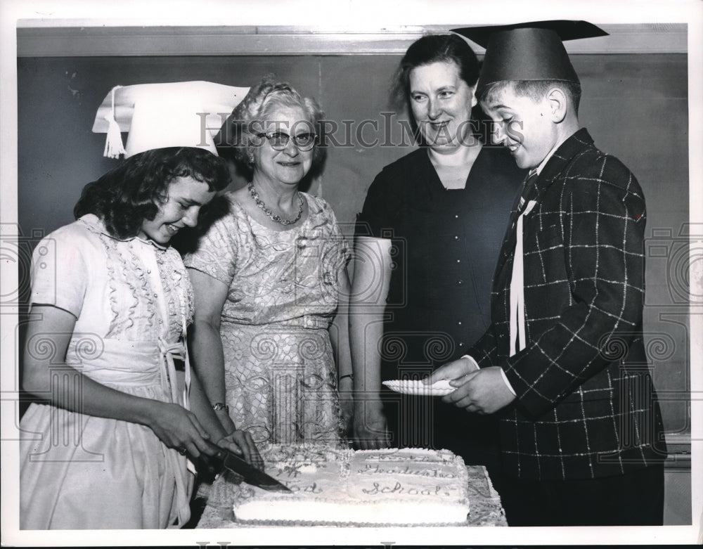 1960 Press Photo Rhonda Fox, Mrs Virgil Prine, Mrs. Hoe cammerota Steve Kerkez - Historic Images