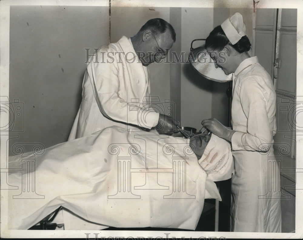 1937 Dr. Raymond E. Selders with Nurse Julia M Colfelt - Historic Images