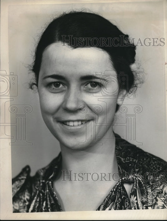 1939 Press Photo Miss Agnes Hudak Catholic Slovak Student's Fraternity Member - Historic Images